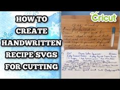 how to create handwritten recipe svgs for cutting