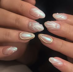 Simple Beach Nails, Hawaii Nails, Sea Nails, Golden Nails, Wow Nails, Gold Glitter Nails, Gelish Nails, Gel Nails Diy, Minimal Nails