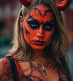 Devil Woman, Halloween, Makeup