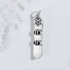 Thrill winter sports lovers with this sterling silver snowboard charm. You can almost feel the cold mountain air rushing past and the anticipation of just one more run. No winter sports jewelry line would feel complete without a snowboard charm. Length measurement includes the 5 mm soldered jump ring. Chains Pendants, Cold Mountain, Sports Jewelry, Length Measurement, Large Jewelry, Cute Charms, Winter Sports, Sterling Silver Charm, 925 Sterling Silver Jewelry