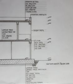 an architectural drawing shows the details of a building's structural design and construction drawings