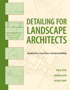 the cover of detailing for landscape architecture