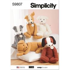 the stuffed animals are all different colors and sizes, but one is white or brown