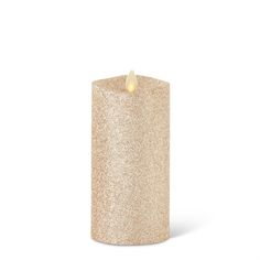 a candle that is made out of glitter