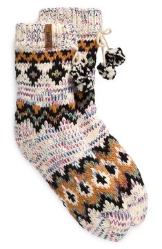 Live your cottagecore dreams in these chunky crew socks knit with novelty designs and lined with faux fur for extra coziness. 17 1/2" x 5" Acrylic/polyester Machine wash, dry flat Imported Knitting Socks, Crew Socks, Hosiery, Faux Fur, Vanilla, Nordstrom, Cottage, Socks, Knitting