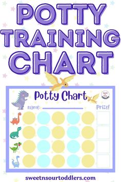 a potty training chart with dinosaurs and stars