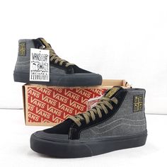 Nwot. Vans Decon Michael February High Top Sneakers Color Black And Gray. Unisex Sneakers Size Men 7. Women 8.5 Box Not Included Never Been Worn See The Pictures For Details The Shoes You See In The Pictures Are The Shoes You Will Receive Vans Gray Sneakers For Skateboarding, Gray Casual Skateboarding Sneakers, Vans Gray Skate Shoes With Rubber Sole, Vans Gray Sneakers With Rubber Sole, Gray Vans Sneakers With Rubber Sole, Gray Low-top Vans Sneakers, Gray Vans Casual Sneakers, Gray Casual Vans Sneakers, Gray Lace-up Skate Shoes With Gum Sole