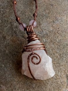 Bohemian Braid, Wire Wrap Necklace, Wire Wrapped Stone Jewelry, Wire Jewelery, Wire Wrap Jewelry Designs, Bijoux Fil Aluminium, Copper Wire Jewelry, Wrap Necklace