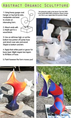 the instructions for how to make an abstract sculpture