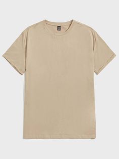 Plain Tee Shirts Men, Plain T-shirts, Plain Tshirt Outfit Men, Beige Shirt Outfit Men, Beige Tshirt, Cream Tshirt, T Shirt Polos, T Shirt Basic