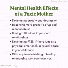 mental health effects of a toxic mother