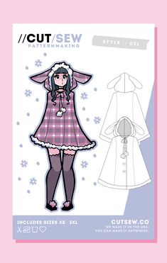 a paper doll with a dress and hat