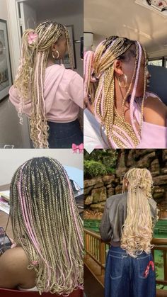 Cute Box Braids, Beautiful Black Hair, Goddess Braids Hairstyles, Blonde Braids, Cute Braided Hairstyles, Braids Hairstyles Pictures, Cute Box Braids Hairstyles, Hairstyles Braided