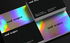 two business cards with the words soul scopes on them