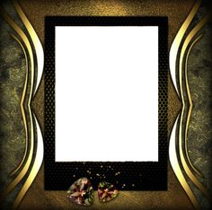 an ornate gold frame with flowers on it