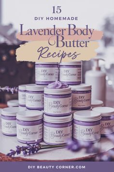 15 Best DIY Homemade Lavender Body Butter Recipes for Soft, Hydrated Skin Diy Shea Butter Lotion, Non Greasy Body Butter Recipe, Lavender Body Butter Recipe, Easy Body Butter Recipes, Body Butter Recipe Whipped, Shea Body Butter Recipe, Diy Body Cream, Homemade Body Cream, Body Butter Recipes