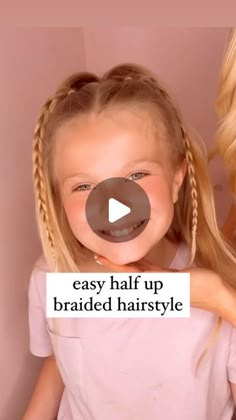 Easiest Hairstyles, Half Up Hairstyle, Picture Day Hair, Easy Hairstyles For Kids, Old Hairstyles