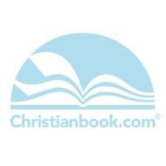 the christian book logo with an open book in the center and water waves on it