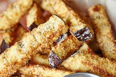 some fried food is sitting in a basket