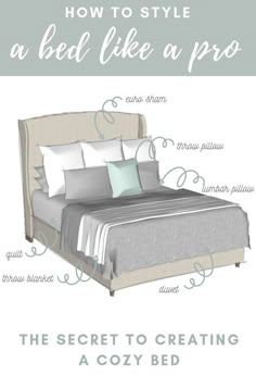 the bed like a pro is shown with instructions