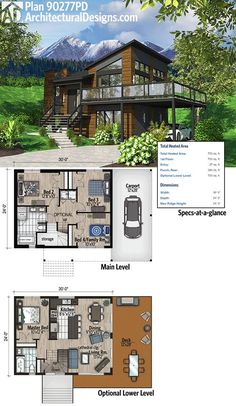 two story house plan with open floor plans