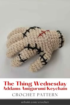 the thing wednesday adams's amigurmi keychain crochet pattern