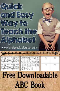 the free printable abc book for children to learn how to read and write letters