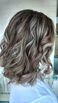 Ash Brown Hair With Highlights, Pretty Brown Hair, Grey Hair Transformation, Brown Hair Shades, Medium Bob Hairstyles, Faded Hair