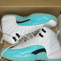 Air Jordan Light Aqua Great Condition Size 6 Air Jordan 12, Jordan 12, Shoes Air, Jordans 12, Womens Jordans, Light Aqua, Aqua Color, Jordan Shoes, Womens Shoes Sneakers