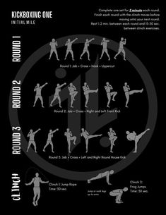 the kickboxing one poster shows how to do an overhead kick with different positions