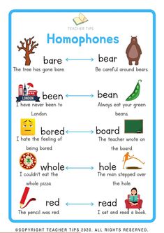 an english worksheet with pictures and words to help students learn how to read