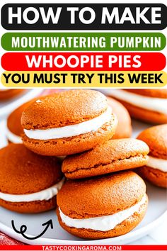 Decadent Pumpkin Whoopie Pies with a Sweet Cream Filling