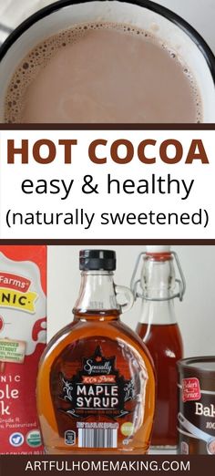 hot cocoa is an easy and healthy drink that's ready to be enjoyed by everyone