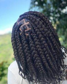 Nature Hair Braids, Box Braids And Curls, Natural Twists Hairstyles, Braids With Natural Hair, Black Women Braided Hairstyles, Afro Twist Hair, Braids And Curls, Cornrows With Box Braids, Short Hair Twist Styles