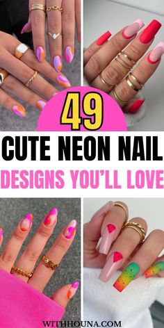 Are you into the trend of neon nails? We've been obsessed over these neon nail designs and these vibrant neon nail colors for summer. Thus, we've got you everything from neon nail ideas summer, neon nail inspo, neon nail designs, neon nail ideas bright colors, short neon nails, pink neon nails design, green neon nails design, neon nail ideas, bright neon nail designs, and so much more. Neon Nail Art Designs, Neon Orange Nails, Orange Nail Art, Bright Nail Designs, Neon Nail Art, Orange Nail Designs