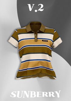 an image of a polo shirt with the name v2 on it and sunberry