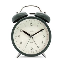 an alarm clock on a white background with no time left to tell it's five o'clock