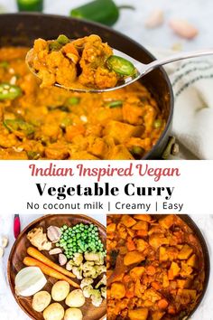 Indian Style Vegetable Curry (no dairy, no coconut milk) - Easy and healthy homemade Indian style curry that uses no dairy and no coconut milk! My take on vegetable korma that’s vegan friendly! Curry No Coconut Milk, Curry Without Coconut Milk, Polynesian Dishes, Vegetable Korma, Vegetable Curry Recipes, Plant Diet, Vegan Gourmet, Curry Coconut, Vegan Curry Recipes