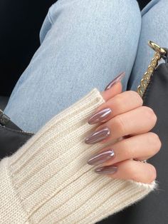 Tan Chrome Nails, Russian Manicure, Nagel Tips, Shiny Nails, Nail Swag