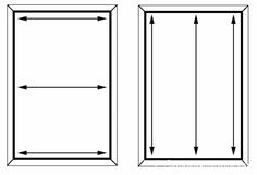 an open door with three arrows pointing to the left and right sides, in black and white