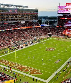 a football stadium filled with lots of people