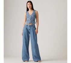 Baggy Dad Wide Leg Women's Jeans - Medium Wash | Levi's® US Wide Leg Levis, Back Pocket, Baggy Jeans, Wide Leg Jeans, Women's Jeans, Levi's, Mid Rise, Straight Leg, Wide Leg