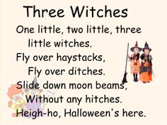 three witches are standing next to each other in front of a sign that says, two little