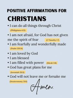 Bible Affirmations Scriptures, Biblical Affirmations, Comforting Bible Verses, Christian Affirmations, Christian Board, Christian Gospel, Christian Prayers