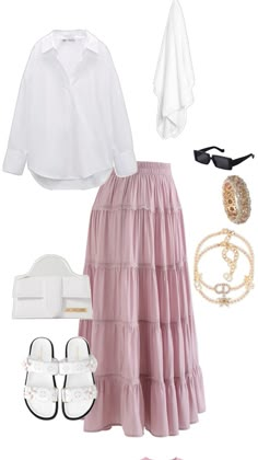 Cute Summer Skirt Outfits Girly, Cute Summer Skirt Outfits, Summer Skirt Outfits, Cute Summer Skirt, Modest Outfits Muslim, Muslimah Fashion Casual, Modest Girly Outfits, Modest Casual Outfits, Modesty Outfits