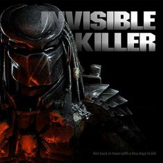 an image of a man with a helmet on and the words invisible killer in front of him