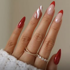 Candy Cane Nails, Winter Nails Acrylic, Christmas Nails Acrylic, Festival Nails, Xmas Nails