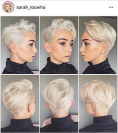 Short Hair For Women, Snow White Hair, Blonde Pixie Cut, Hair For Women, Bright Blonde, Glam Hair, Penteado Cabelo Curto, Short Pixie Haircuts