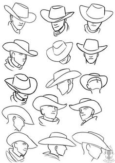 the different types of hats that are used in cowboy costumes and headgear for men