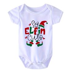 Christmas Elf Baby Onesie Bodysuit 6-9m New In Package “So Elfing Cute”Precious 6-9m Christmas Onesie; Cotton; Super Soft; 18” Chest 13.5” Length There Are 3 Snaps At The Bottom For Easy Diaper Changes. Smoke Free Home With Next Day Shipping From Sc Tags Cute Baby Onesie Funny Cotton Gift Elf Christmas Comical Baby Christmas Onesie, Baby Boy Christmas Outfit, Summer Bodysuits, Boys Christmas Outfits, Baby Boy Christmas, Cute Christmas Outfits, Halloween Onesie, Christmas Onesie, Cotton Gift